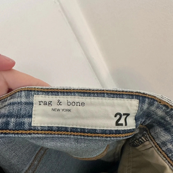 Rag & Bone Super High Rise Ankle Cigarette Light Wash Jeans Size 27 - Picture 6 of 6